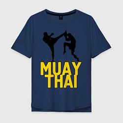 Футболка оверсайз мужская Muay Thai, цвет: тёмно-синий