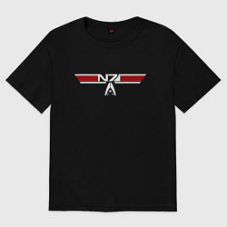 Футболка оверсайз мужская Alt N7 Wings, цвет: черный