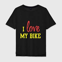 Мужская футболка оверсайз I love my bike