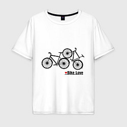 Футболка оверсайз мужская Bike Love, цвет: белый