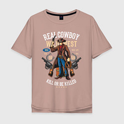 Мужская футболка оверсайз Real Cowboy