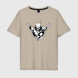 Футболка оверсайз мужская Thunderdome logo, цвет: миндальный
