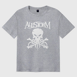 Футболка оверсайз мужская Alestorm: Octopus Skull, цвет: меланж