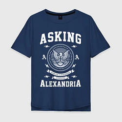 Футболка оверсайз мужская Asking Alexandria: USA, цвет: тёмно-синий