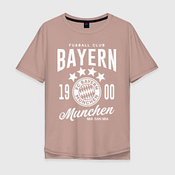 Футболка оверсайз мужская Bayern Munchen 1900, цвет: пыльно-розовый