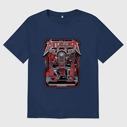 Футболка оверсайз мужская Metallica: Robot Style, цвет: тёмно-синий