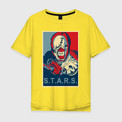 Футболка оверсайз мужская STARS, цвет: желтый