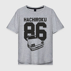 Мужская футболка оверсайз Toyota AE86 Hachiroku