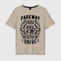 Футболка оверсайз мужская Parkway Drive: Australia, цвет: миндальный