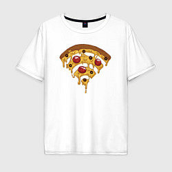 Футболка оверсайз мужская Wi-Fi Pizza, цвет: белый