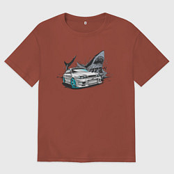 Футболка оверсайз мужская Toyota Chaser 100, цвет: кирпичный