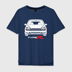 Футболка оверсайз мужская Honda Civic: Type R, цвет: тёмно-синий