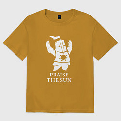 Футболка оверсайз мужская Praise the Sun, цвет: горчичный