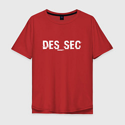 Футболка оверсайз мужская DED_SEC, цвет: красный