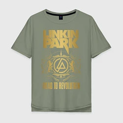Футболка оверсайз мужская Linkin Park: Road to Revolution, цвет: авокадо