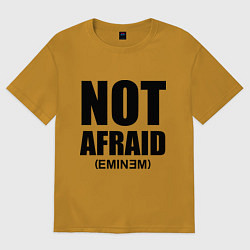 Футболка оверсайз мужская Not Afraid, цвет: горчичный