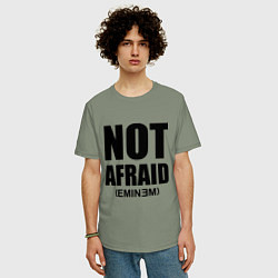 Футболка оверсайз мужская Not Afraid, цвет: авокадо — фото 2