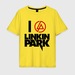 Мужская футболка оверсайз I love Linkin Park