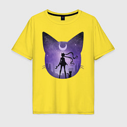 Футболка оверсайз мужская Pretty Soldier Sailor Moon, цвет: желтый