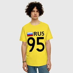 Футболка оверсайз мужская RUS 95, цвет: желтый — фото 2