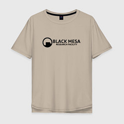 Мужская футболка оверсайз Black Mesa: Research Facility