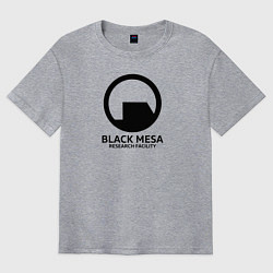 Футболка оверсайз мужская Black Mesa: Research Facility, цвет: меланж