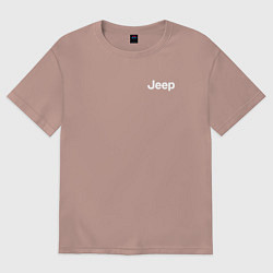 Футболка оверсайз мужская JEEP, цвет: пыльно-розовый