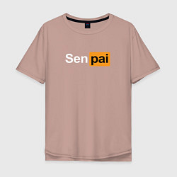 Мужская футболка оверсайз Senpai: Pornhub Style