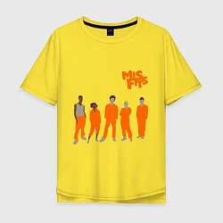Футболка оверсайз мужская Misfits Orange, цвет: желтый