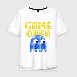 Футболка оверсайз мужская Pac-Man: Game over, цвет: белый