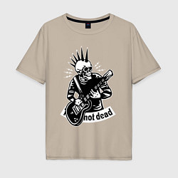 Мужская футболка оверсайз Punks not dead - motto
