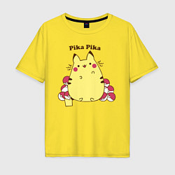 Футболка оверсайз мужская Pika Pika, цвет: желтый