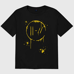 Футболка оверсайз мужская TWENTY ONE PILOTS TOP, цвет: черный
