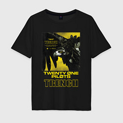 Футболка оверсайз мужская TOP: TRENCH, цвет: черный
