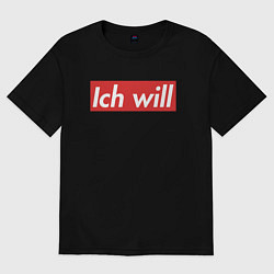 Футболка оверсайз мужская Ich will, цвет: черный