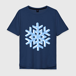 Мужская футболка оверсайз Объемная снежинка