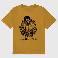 Футболка оверсайз мужская Юра Хой, цвет: горчичный