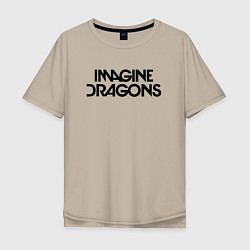 Футболка оверсайз мужская IMAGINE DRAGONS, цвет: миндальный