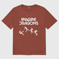 Футболка оверсайз мужская IMAGINE DRAGONS, цвет: кирпичный