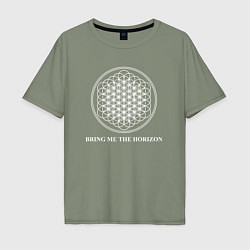 Футболка оверсайз мужская BRING ME THE HORIZON, цвет: авокадо