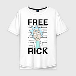Футболка оверсайз мужская Free Rick, цвет: белый