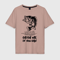 Мужская футболка оверсайз Catch me if you can