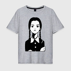 Мужская футболка оверсайз Wednesday Addams