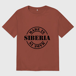 Футболка оверсайз мужская Made in Siberia, цвет: кирпичный