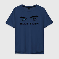Футболка оверсайз мужская Billie Eilish, цвет: тёмно-синий