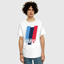Футболка оверсайз мужская BMW motosport, цвет: белый — фото 2