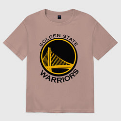 Футболка оверсайз мужская GOLDEN STATE WARRIORS, цвет: пыльно-розовый