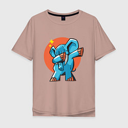 Мужская футболка оверсайз Dab Elephant