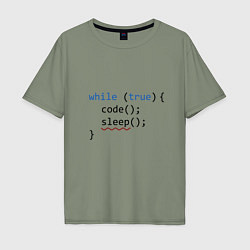 Мужская футболка оверсайз Code - sleep