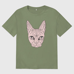 Футболка оверсайз мужская КИС-КИС, цвет: авокадо